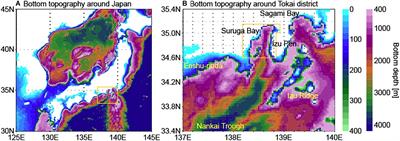 Surface-Layer Circulations in Suruga Bay Induced by Intrusions of Kuroshio Branch Water